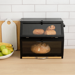 The 3-in-1 Bamboo Bread Bin