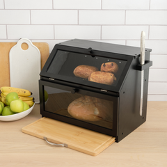 The 3-in-1 Bamboo Bread Bin