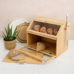 The 3-in-1 Bamboo Bread Bin