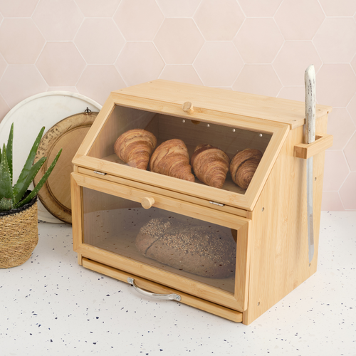 The 3-in-1 Bamboo Bread Bin