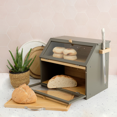 The 3-in-1 Bamboo Bread Bin