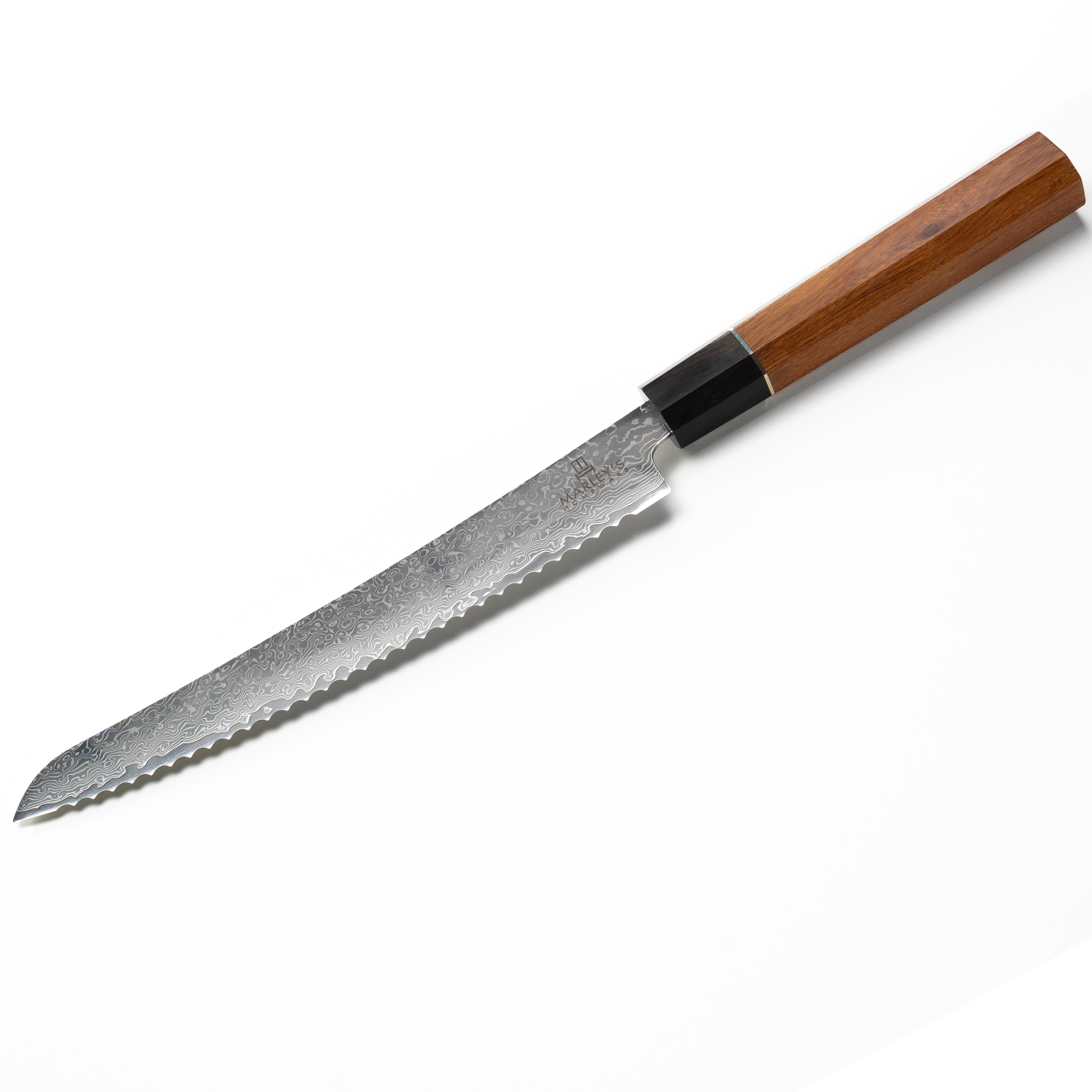 The Shokunin — 8" Japanese Damascus Bread Knife with Wa Handle
