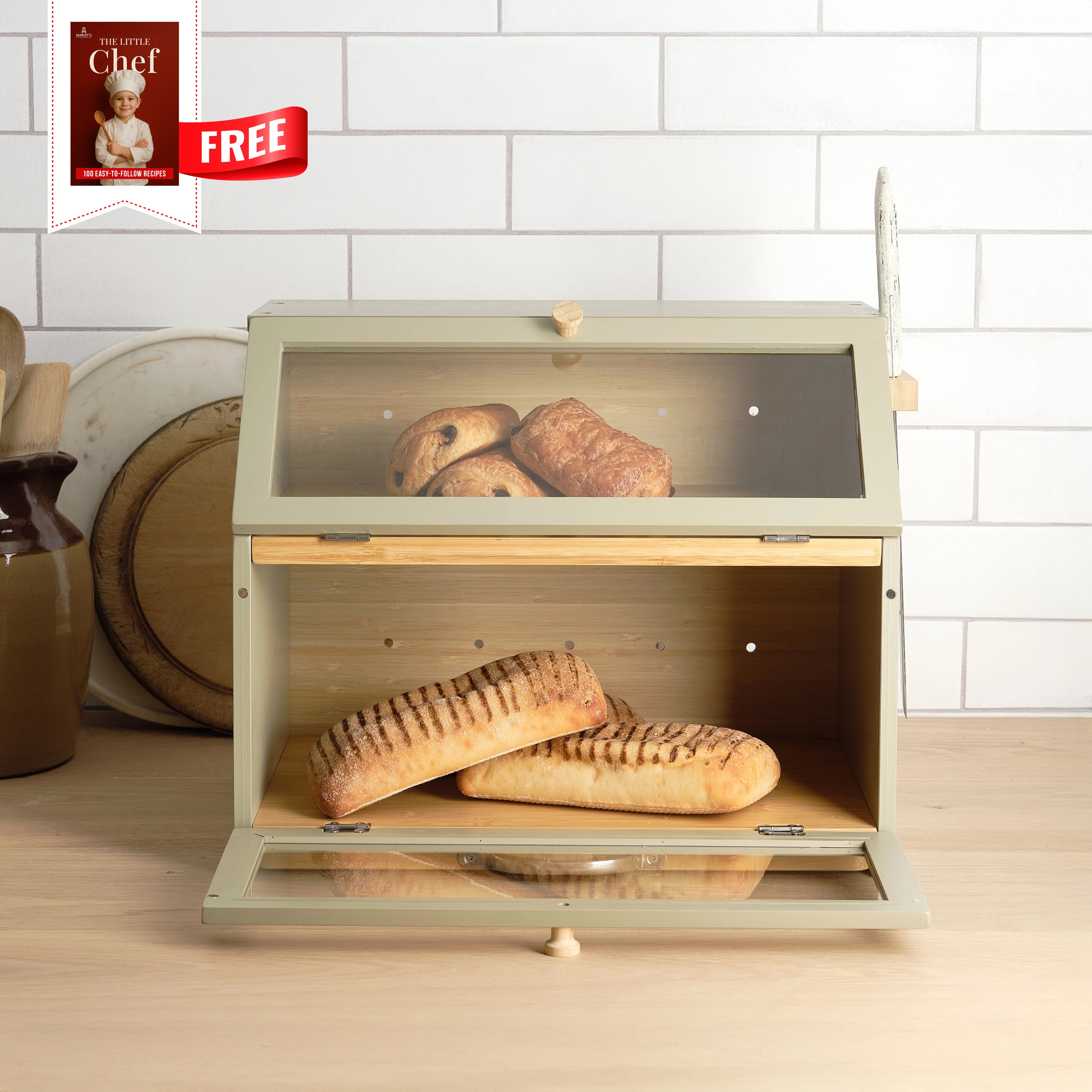 Bread Bin with chopping board