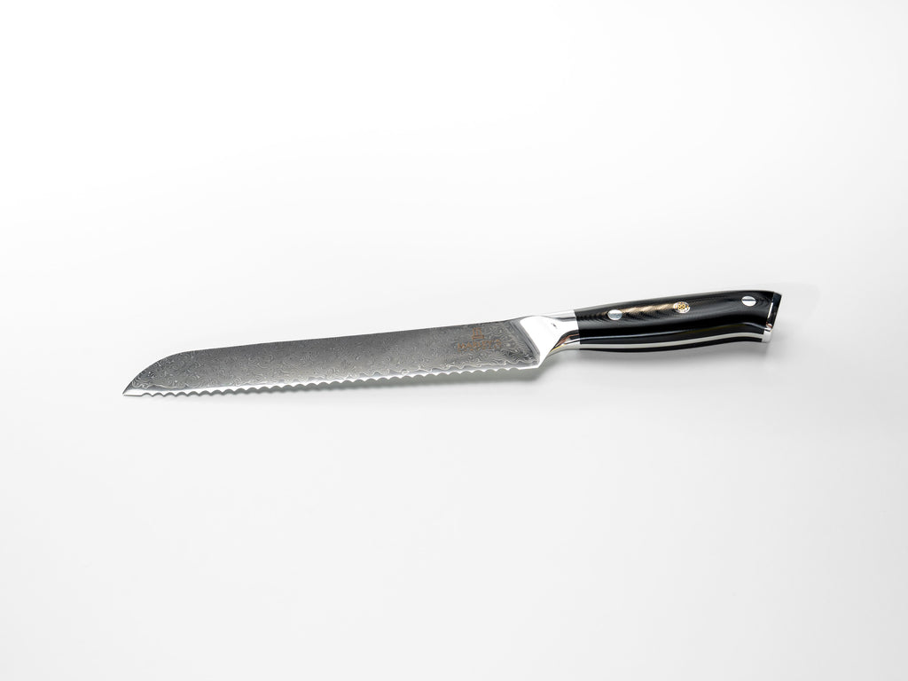 The Artisan - 8" Damascus Steel Serrated Bread Knife