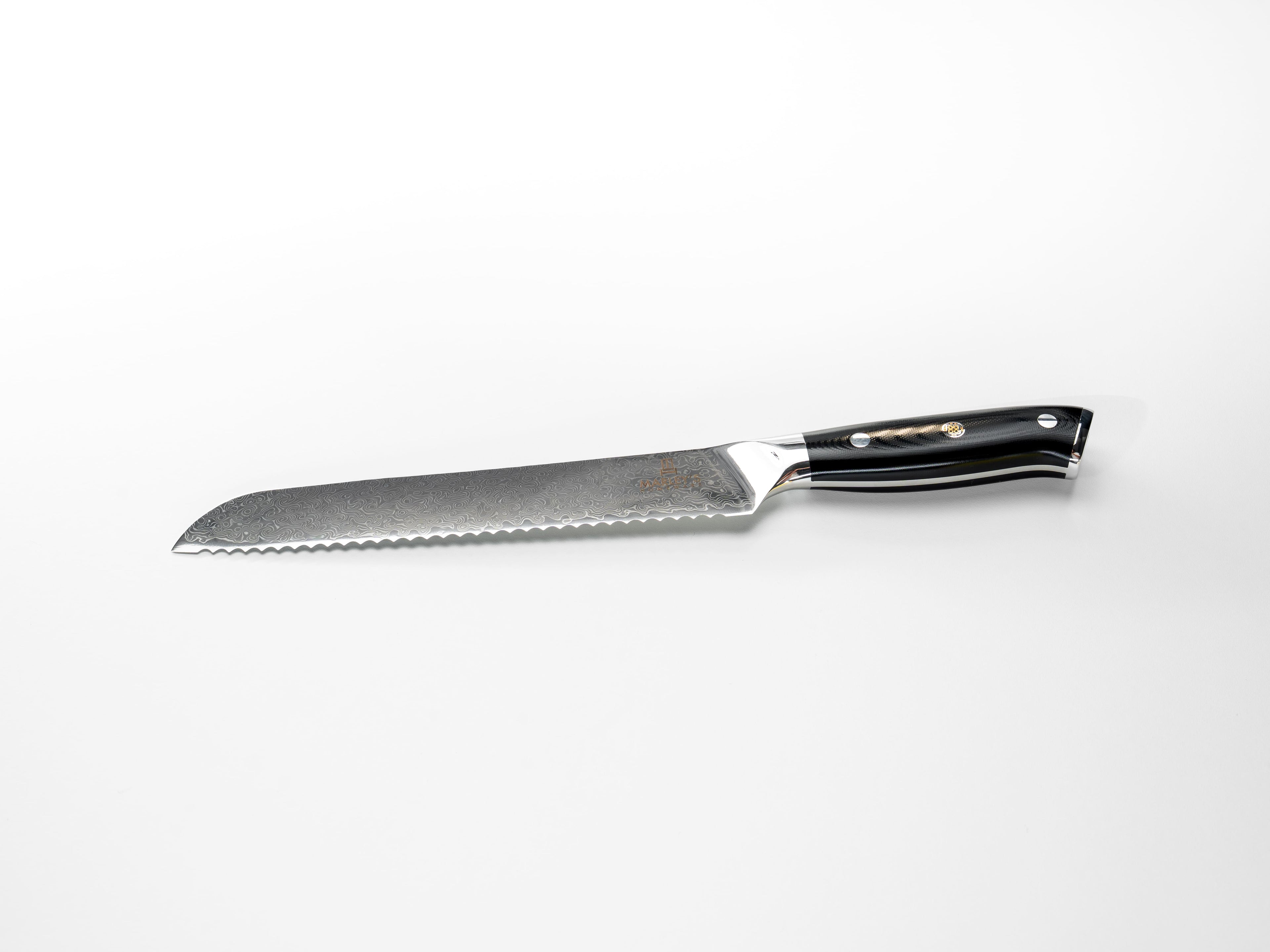 The Artisan - 8" Damascus Steel Serrated Bread Knife