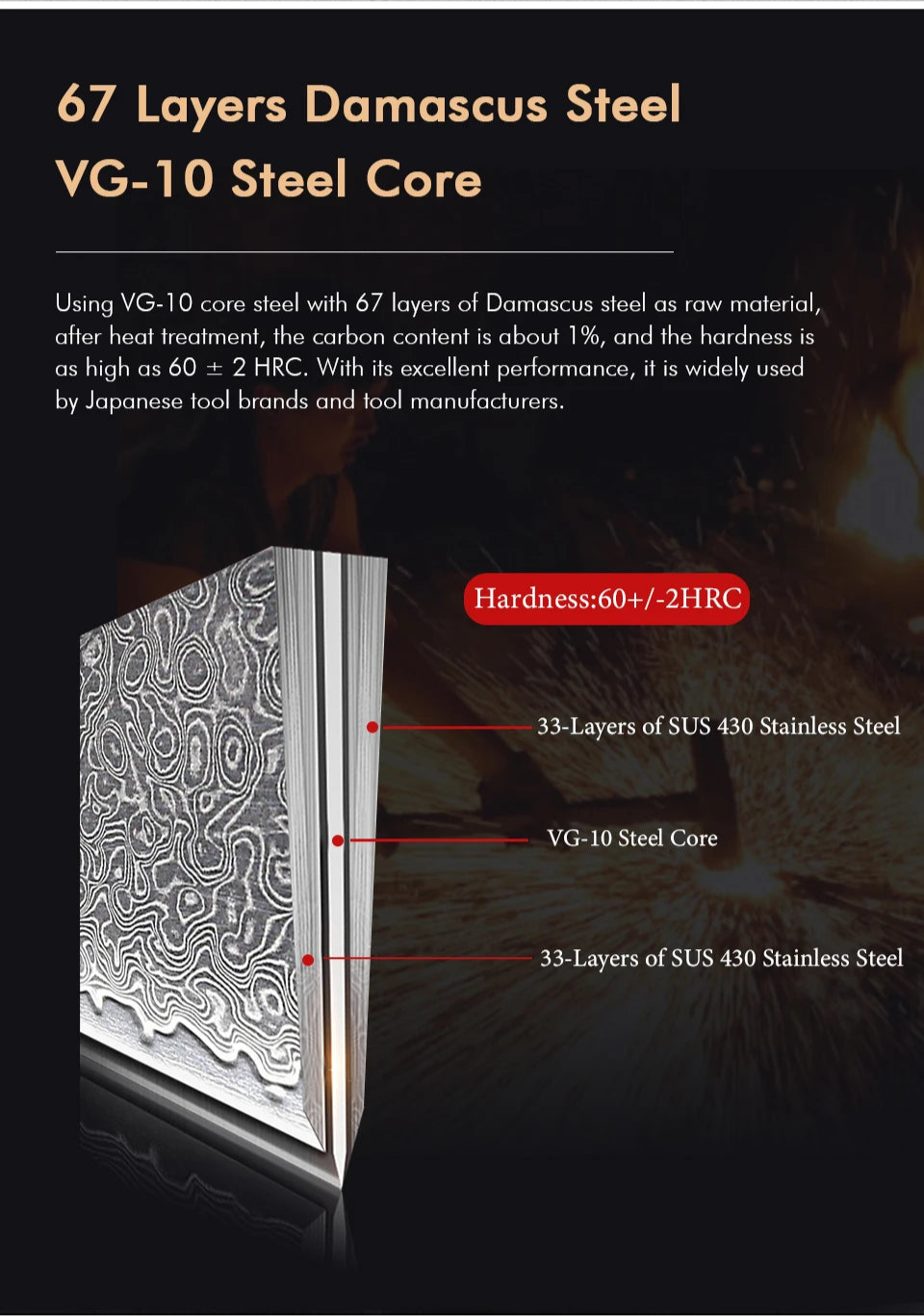 Marley's Homeware 8" Damascus Steel Bread Knife